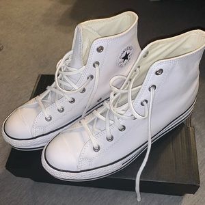 White Leather Converse